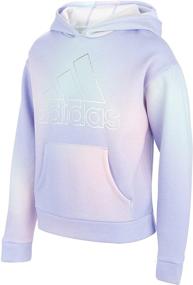 img 4 attached to adidas Girls' Gradient Fleece Hooded Pullover