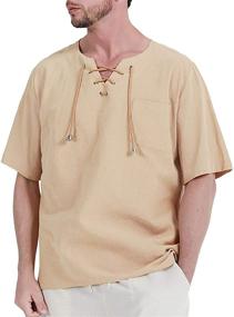 img 4 attached to XXL Men's Cotton Hippie Shirts - Fashionable Clothing for Men