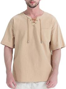 img 3 attached to XXL Men's Cotton Hippie Shirts - Fashionable Clothing for Men