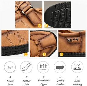 img 2 attached to 👣 Moodeng Comfortable Leather Outdoor Sandals: Your Ultimate Footwear Solution