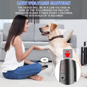 img 2 attached to 🐶 2-in-1 Ultrasonic Dog Barking Deterrent - Anti Barking Device for Dogs, Portable Handheld with 17 Ft Range, 2 Frequency, LED Indicate, Safe for Indoor Outdoor Training and Barking Control