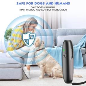 img 3 attached to 🐶 2-in-1 Ultrasonic Dog Barking Deterrent - Anti Barking Device for Dogs, Portable Handheld with 17 Ft Range, 2 Frequency, LED Indicate, Safe for Indoor Outdoor Training and Barking Control