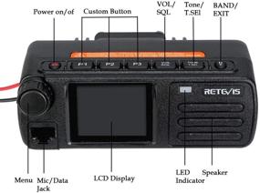 img 2 attached to 📻 Retevis RT73 Мини-автомобильное радио, двухдиапазонный трансивер GPS, 4000 каналов, 200000+ контактов, двойной временной интервал, с микрофоном (1 упаковка)