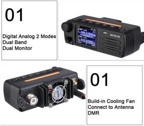 img 3 attached to 📻 Retevis RT73 Мини-автомобильное радио, двухдиапазонный трансивер GPS, 4000 каналов, 200000+ контактов, двойной временной интервал, с микрофоном (1 упаковка)