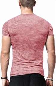img 3 attached to Ultimate Performance and Style: LecGee Henley Workout Athletic T Shirt for Men