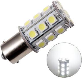 img 3 attached to 💡 2 Упаковки - GRV Ba15s 1156 1141 Яркая LED лампа для автомобиля или дома, Холодный белый свет, 24-5050SMD, постоянный ток 12V.