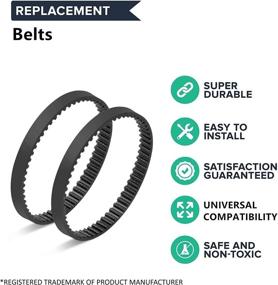 img 3 attached to 🔧 JEDELEOS Replacement Belts for Eureka FloorRover NEU560, NEU562A, NEU562, NEU566, NEU520, NEU526 Vacuums - Replace Part Eureka S3018 / S3029 / S3014 - Pack of 2