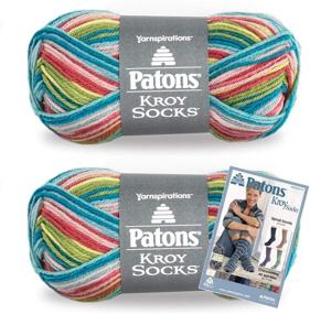 img 4 attached to Patons Yarn 2 Pack Meadow Stripes