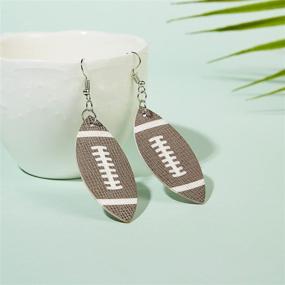 img 2 attached to Football Earrings Teardrop Basketball Baseball