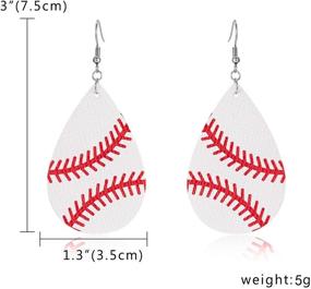 img 3 attached to Football Earrings Teardrop Basketball Baseball