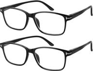 👓 high-quality anti-glare computer glasses 2 pairs for men and women +1.5 logo