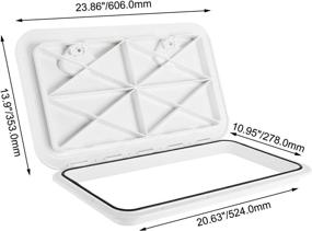 img 2 attached to 🚤 Yaegoo Marine Deck Access Hatch & Lid - 24" x 14" White Boat Deck Hatch - High Quality & Durable Design