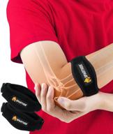 🎾 sparthos tennis elbow brace (pack of 2) - effective pain relief for tendonitis, forearm pain, golf elbow - gel compression pad arm strap - men and women support логотип