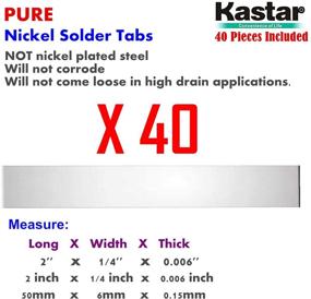 img 3 attached to 🔋 Kastar Pure Nickel Solder Tab (40 Pieces) for High Capacity Battery Packs: Ideal for Commercial Grade, Heavy Duty Applications and DIY RC Toys & Power Tool Projects