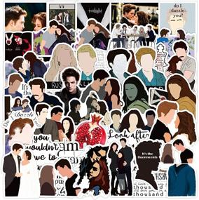 img 4 attached to 🌙 The Twilight Saga Stickers: 50pcs Aesthetic Decal Set for Laptop, Water Bottle, Luggage & More - Ideal for Kids, Teens, and Adults
