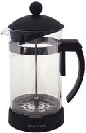 ☕ zuccor milano black gourmet coffee maker - 32 oz - heat resistant borosilicate glass logo