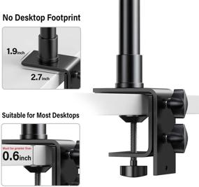 img 1 attached to 📷 Настольный стол с регулируемым зажимом C и вращающейся шаровой головкой на 360° для камеры DSLR / кольцевого освещения / видеосвета, совместимый с устройствами от 12,9 до 22 дюймов - настольная камерная подставка Pixel Desk
