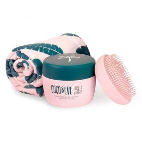 img 4 attached to 🌿 Coco & Eve Hair Mask Bundle - Hair Mask, Tangle Tamer, and Microfiber Hair Towel Wrap for All Hair Types, Hair Masque with Shea Butter & Argan Oil for Hair Repair & Hydration