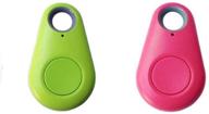 📍 gps tracker smart finder locator - green+pink (white) for kids, pets, key, wallet, dog, cat, bag, car - phone alarm, anti-lost, selfie shutter wireless tracking device logo