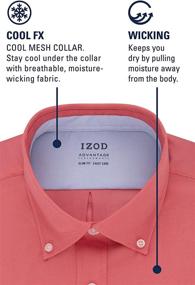 img 1 attached to IZOD Men's Dress Shirt with Stretch Sleeves - Clothing and Shirts