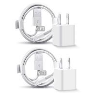 2-упаковка портативной зарядки для iphone с кабелем usb to lightning длиной 6 футов - быстрая зарядка и синхронизация данных для iphone 12/11/11 pro/xs/xr/x/8/8plus и других устройств логотип