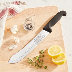 img 1 attached to Enhanced Precision and Performance: Victorinox Fibrox Pro 10-Inch Butcher Knife with Granton Edge