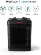 🔥 pro breeze space heater 1500w – efficient electric heater with 3 modes & adjustable thermostat - perfect for bedroom, home, office, and under desk – sleek black design logo