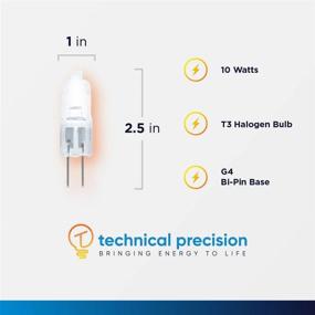 img 3 attached to 🔦 Dacor 86364 Light Bulb Replacement - 10W 12V T3 Halogen Bulb by Technical Precision - G4 Bi-Pin Base - Ideal for Range, Stove, Oven - 1 Pack