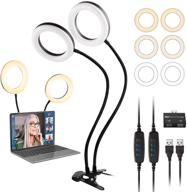 🔆 upxdumi dual ring light for laptop and computer: flexible arm desk circle light for enhanced video conferencing, zoom meetings, streaming, and more logo