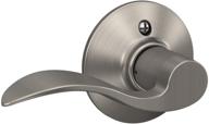 🔒 satin nickel schlage f170acc619lh accent left handed lever non-turning lock - standard логотип