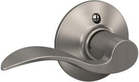 img 2 attached to 🔒 Satin Nickel Schlage F170ACC619LH Accent Left Handed Lever Non-Turning Lock - Standard