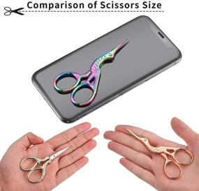 img 1 attached to Premium Stainless Steel Stork Scissors - Classic Crane Design, 3.6 Inch Sewing Dressmaker Scissors for Embroidery, Crafts, Needlework, Artwork, and Everyday Use (Style A)