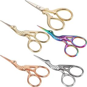 img 4 attached to Premium Stainless Steel Stork Scissors - Classic Crane Design, 3.6 Inch Sewing Dressmaker Scissors for Embroidery, Crafts, Needlework, Artwork, and Everyday Use (Style A)