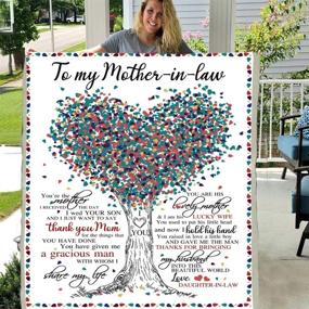 img 4 attached to 🎁 Custom 3D Fleece Photo Blanket: Mother's Day Gift for Daughter, Kids, and Children - Ideal Fan Gift for Mom, Mother-in-Law (X-Large 80 X 60 INCH)