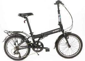 img 4 attached to 🚲 EuroMini ZiZZO Heavy Duty Forte 29lb Folding Bike - Lightweight Aluminum Frame, 7-Speed Genuine Shimano, 20-Inch Size with Fenders, Rack, and 300lb Weight Limit - Black (16053)