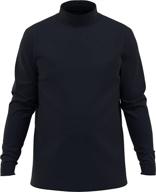 👕 maks interlock knit mock turtlenecks: versatile and luxurious 100% combed cotton ski casual pullover top logo