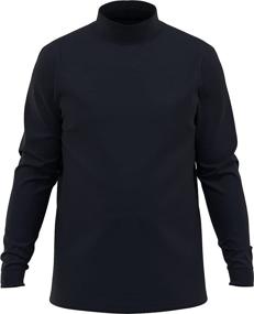 img 4 attached to 👕 Maks Interlock Knit Mock Turtlenecks: Versatile and Luxurious 100% Combed Cotton Ski Casual Pullover Top