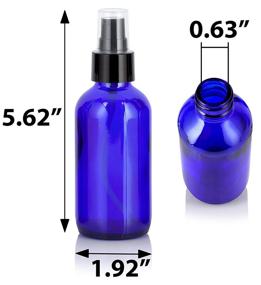 img 3 attached to Cobalt Glass Boston Treatment Bottle Travel Accessories and Travel Bottles & Containers