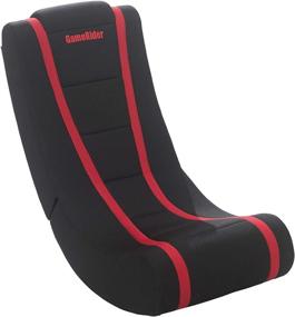 img 2 attached to 🎮 GameRider Nitro II Mesh Fabric Foldable Rocking Gaming Chair - Black and Red, Single Recliner for Floor and Room