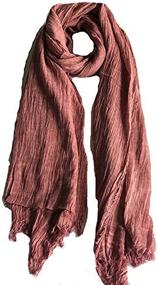 img 2 attached to 🧣 Women's Scarves & Wraps: Natural Cotton Blend with Synthetic Fibers for Enhanced Style and Durability