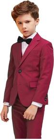 img 1 attached to 👔 Boys' Formal Tuxedo Blazer Outfit - Suits & Sport Coats for a Suave Look