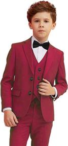 img 3 attached to 👔 Boys' Formal Tuxedo Blazer Outfit - Suits & Sport Coats for a Suave Look