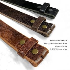 img 1 attached to Genuine Piece Vintage Buffalo Leather Men's Accessories and Belts