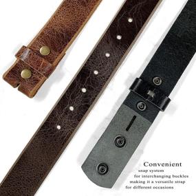 img 3 attached to Genuine Piece Vintage Buffalo Leather Men's Accessories and Belts