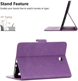 img 1 attached to 🦋 Dteck Slim PU Leather Wallet Case for Samsung Galaxy Tab A (8.0 Inch, 2015 Release) - Cute Butterfly Cover with Stylus Pen (Purple)