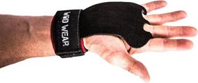 img 1 attached to 💪 Enhanced Pull-up Hand Grips: Wrist and Leather Hand Wrap Protection for Cross-Training, Gymnastics, Fitness, Exercise, Skills and Drills, WODs, Olympic Weightlifting 100%