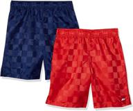 🩳 amazon essentials: 2 pack woven soccer shorts for boys' clothing - stylish and practical logo