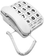 📞 hepester p-011 amplified corded phone for elderly - large button senior phone | home intuition amplified desk telephone with easy-to-read buttons - works in power outage & sos emergency logo