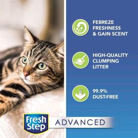img 1 attached to 🐱 99.9% Dust-Free Clumping Cat Litter: Fresh Step Advanced, Gain Scent, 37 lbs Total (2 Pack of 18.5 lb Boxes)