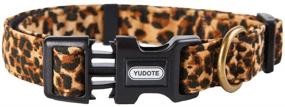 img 2 attached to 🐆 Petiry Fashion Leopard Dog Collar: Premium Fabric for Soft & Comfortable Wear - Ideal for Puppies & Large Dogs (Neck: 12-18 inches)